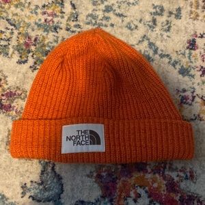 Orange The North Face beanie